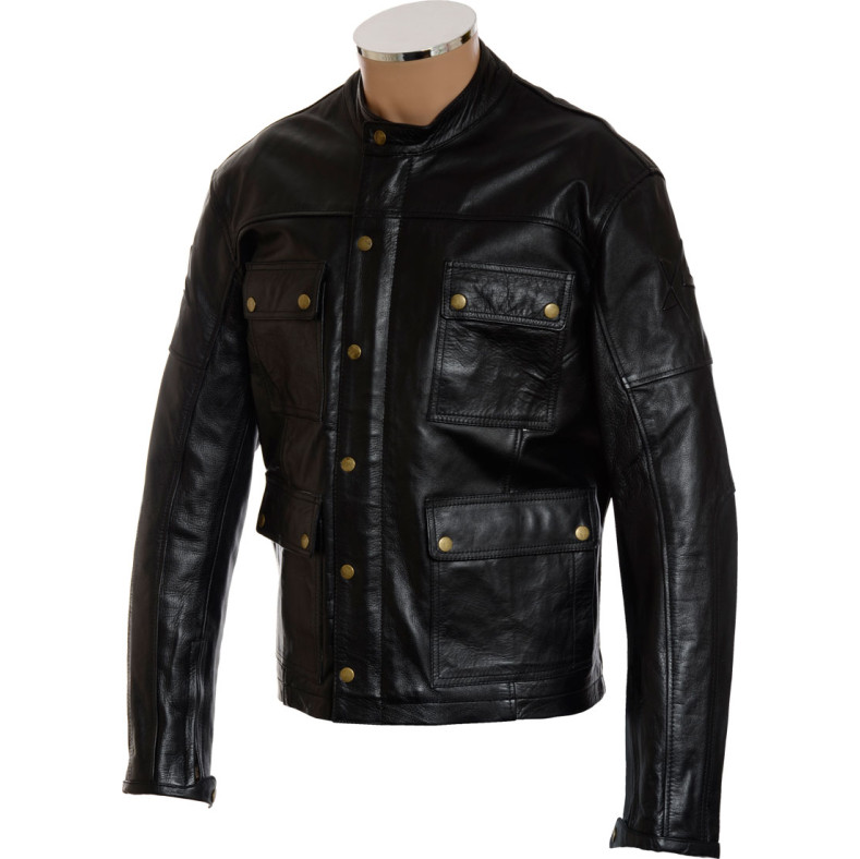 RTX Speedmaster Pure Leather Black Biker Jacket