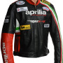 Aprilia Max RSV4 Leather Motorcycle Biker Jacket
