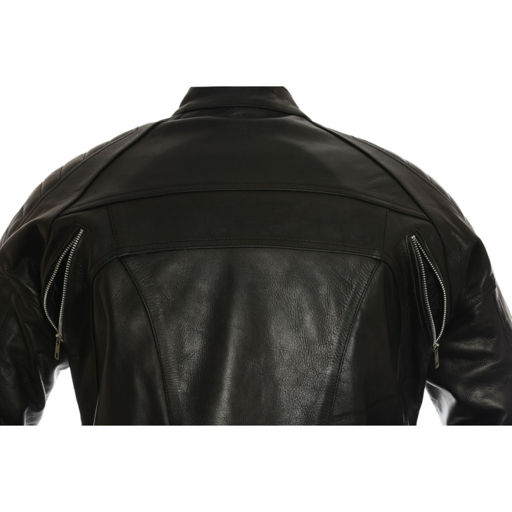RTX Admiral Black Genuine Leather Biker Jacket 