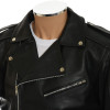 All American Mod Biker Armoured Black Leather Jacket
