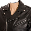 All American Mod Biker Classic Black Leather Jacket
