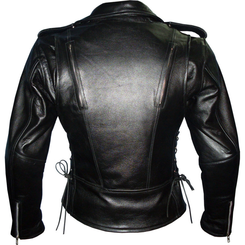 Ladies Goth Motorcycle Leather Jacket