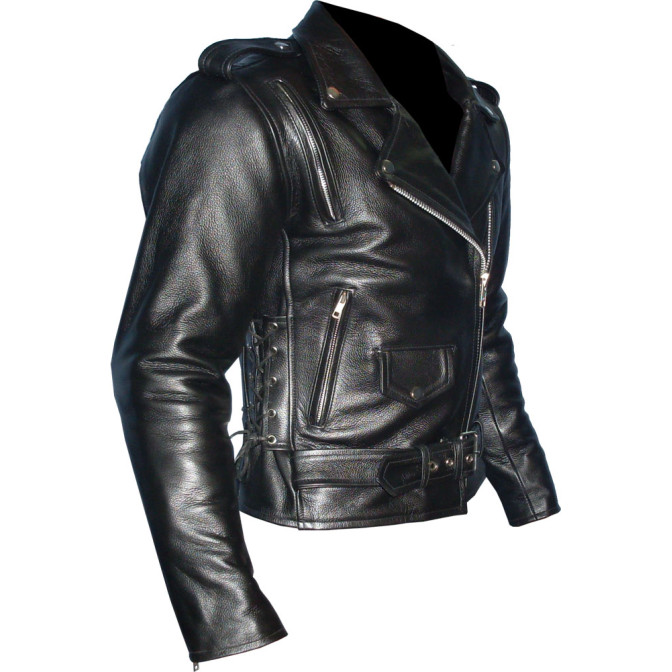 Ladies Goth Motorcycle Leather Jacket