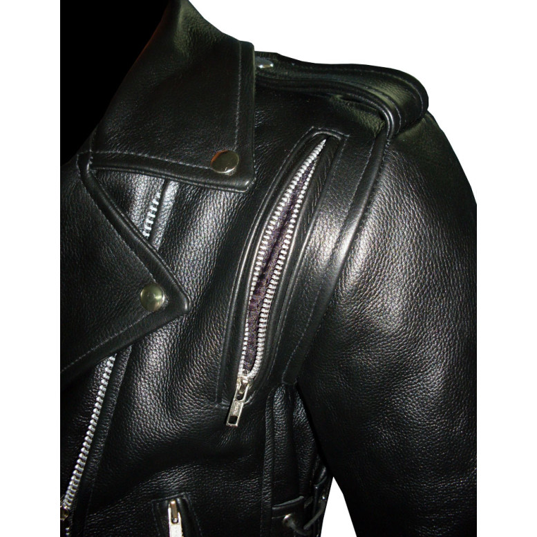 Ladies Goth Motorcycle Leather Jacket