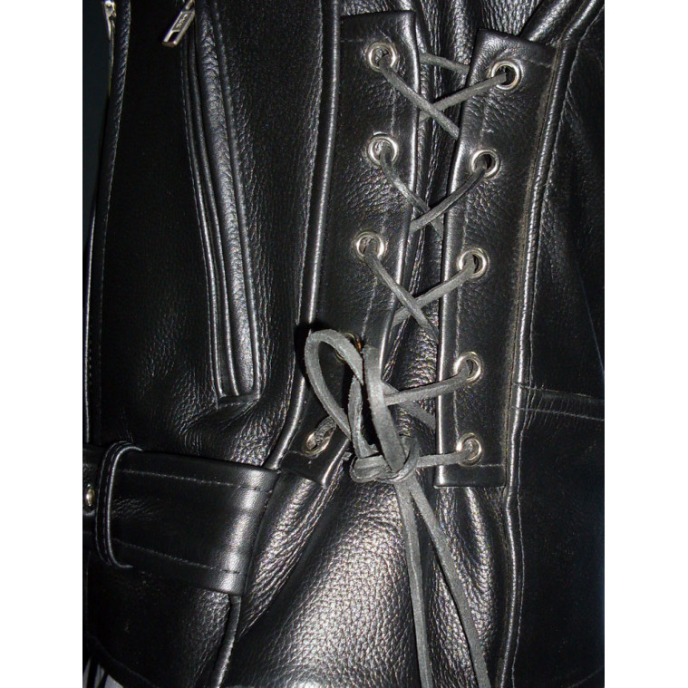 Ladies Goth Motorcycle Leather Jacket