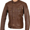 RTX Roadmaster Pure Brown Leather Biker Jacket 