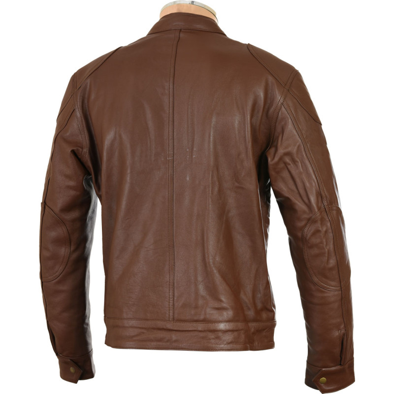 RTX Roadmaster Pure Brown Leather Biker Jacket 