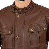 RTX Roadmaster Pure Brown Leather Biker Jacket 