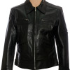 Saints ROW Soft Black Leather Biker Jacket