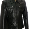 Saints ROW Soft Black Leather Biker Jacket
