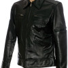 Saints ROW Soft Black Leather Biker Jacket