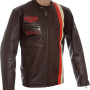 SALE - Brown Steve McQueen Heuer GrandPrix Leather Jacket