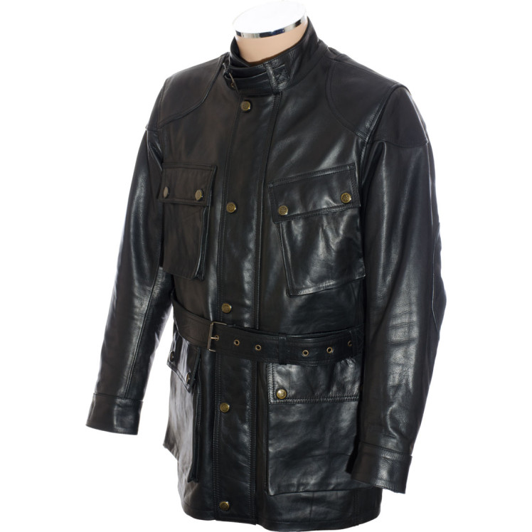 RTX Trialmaster Vintage Black Leather Jacket 