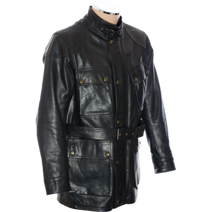 RTX Trialmaster Vintage Black Leather Jacket 