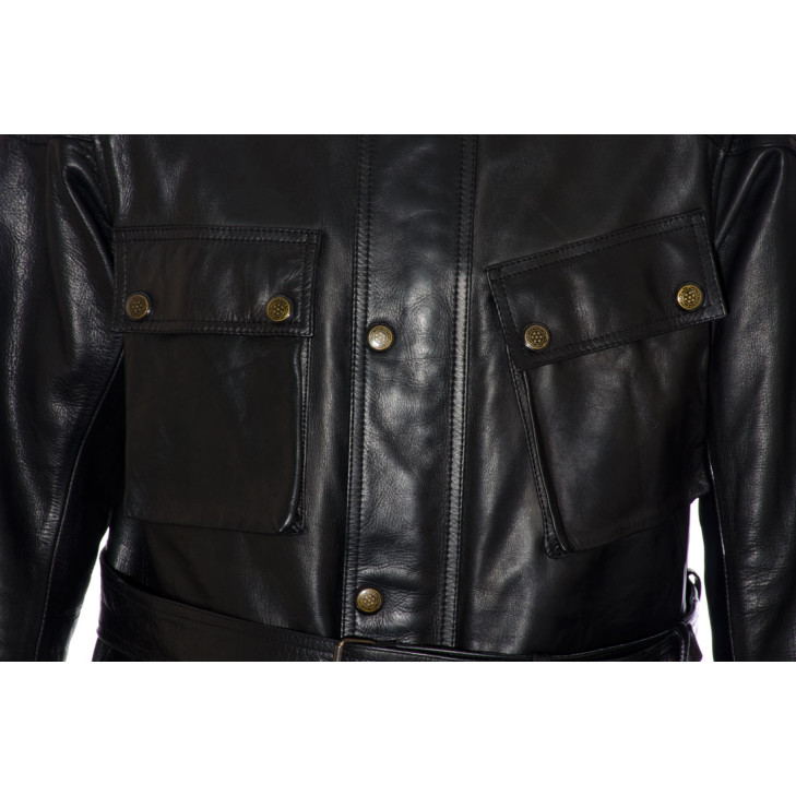 RTX Trialmaster Vintage Black Leather Jacket 