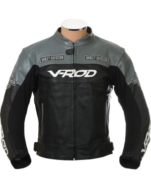 Replica Unofficial Harley Davidson V-Rod Leather Motorcycle Jacket