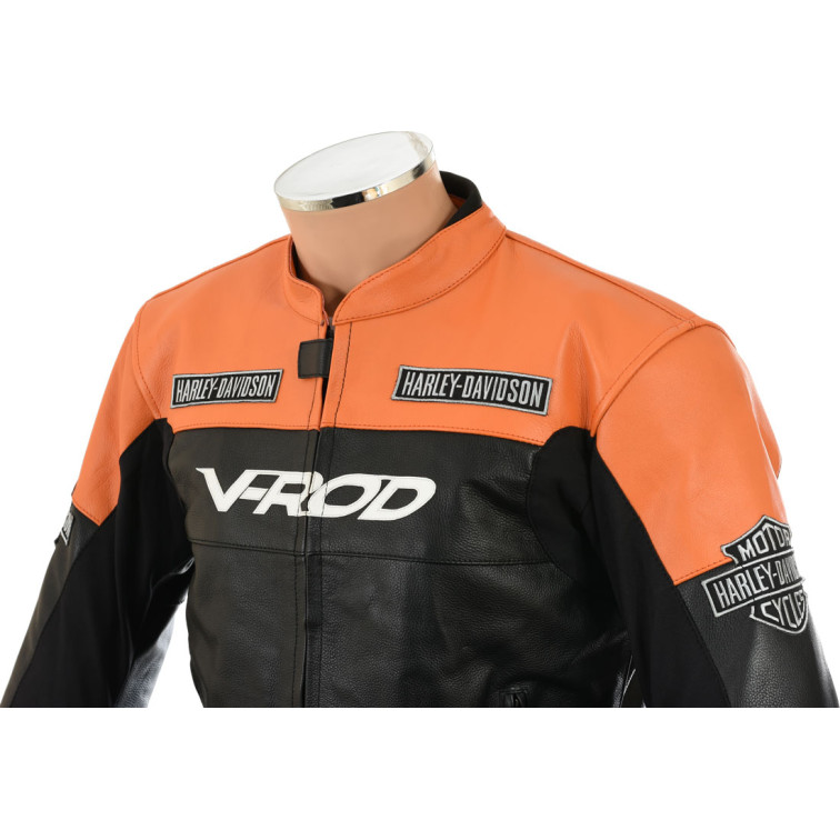 Replica Unofficial Harley Davidson V-Rod Leather Motorcycle Jacket