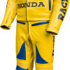 Classic HONDA CAMEL Racing Yellow Motorcycle Biker Suit