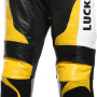 Lucky Strike Yellow Motorbike Genuine Leather Pant