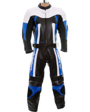 RTX TITAN Blue Motorcycle Leather 2Pc Biker Suit