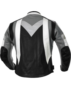 RTX Violator Grey Motorcycle Leather Jacket