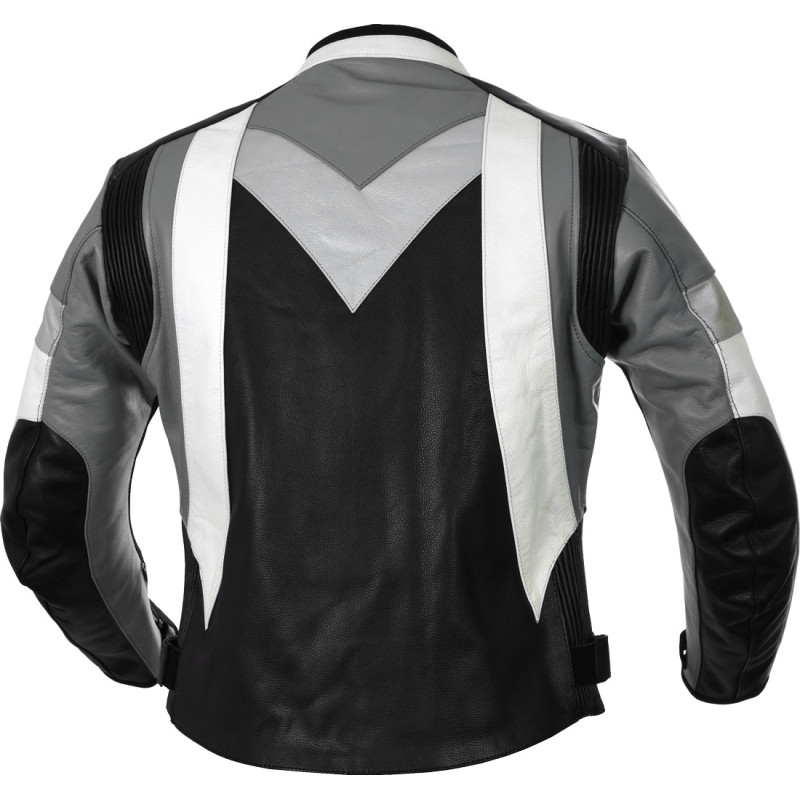 RTX Violator Grey Motorcycle Leather Jacket