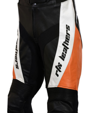 RTX Violator Orange Pro Biker Leather Trouser