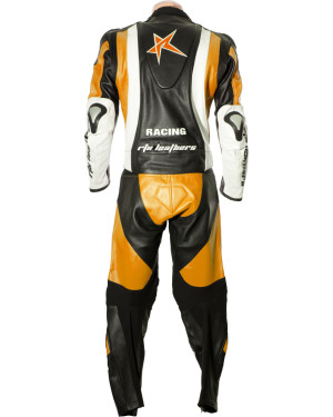 RTX Pro Evolution Orange Motorcycle Leather Suit
