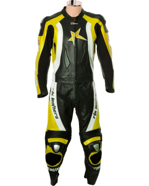 RTX Pro Evolution Yellow Motorcycle Leather Suit