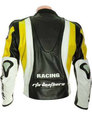 RTX Aero Evo Yellow Biker Leather Motorcycle Jacket