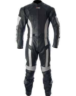RTX Silver Blade Pro Race Ready Leather Biker Suit