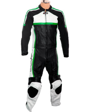 RTX Classic Sport GREEN Racing Leather Motorcycle Suit