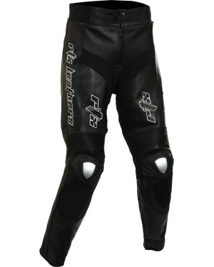 RTX Panther Black Motorcycle Leather Trouser Pant