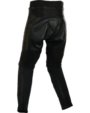 RTX Panther Black Motorcycle Leather Trouser Pant