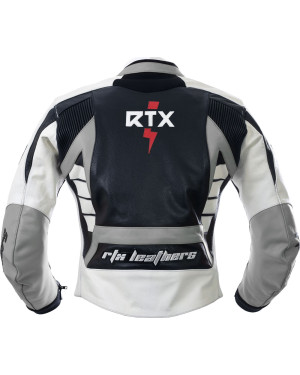 Raptor Grey Motorcycle Leather Biker Jacket
