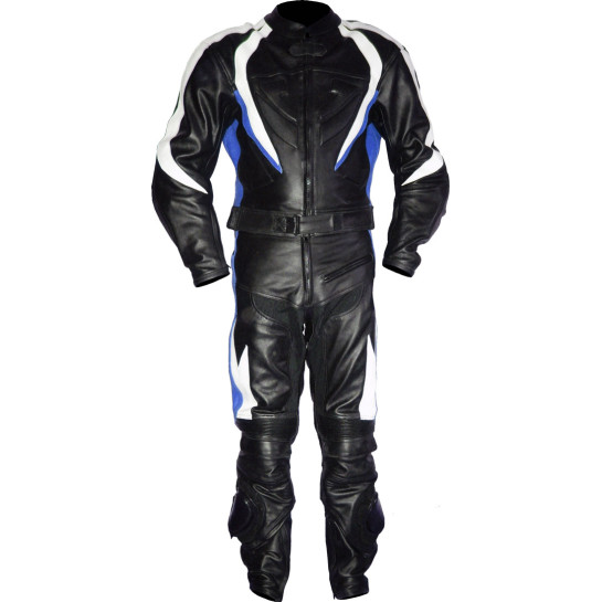 RTX Transformer Blue Pro Leather Motorcycle Suit