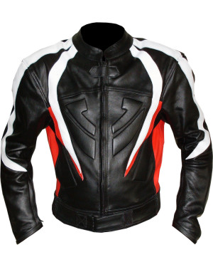 RTX Transformer Red Leather Motorcycle Jacket