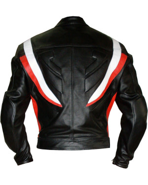 RTX Transformer Red Leather Motorcycle Jacket