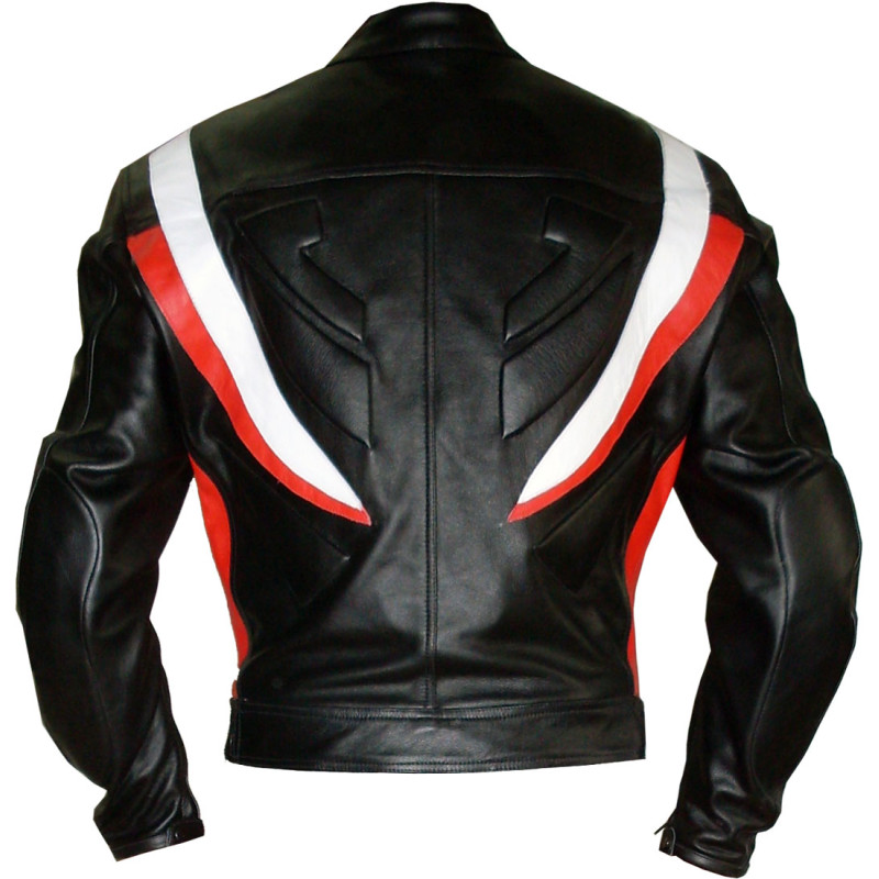RTX Transformer Red Leather Motorcycle Jacket