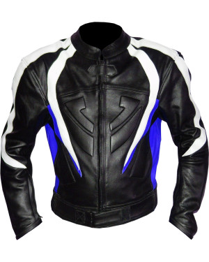 RTX Transformer Blue Leather Motorcycle Jacket