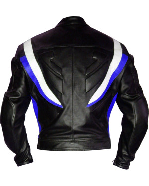 RTX Transformer Blue Leather Motorcycle Jacket