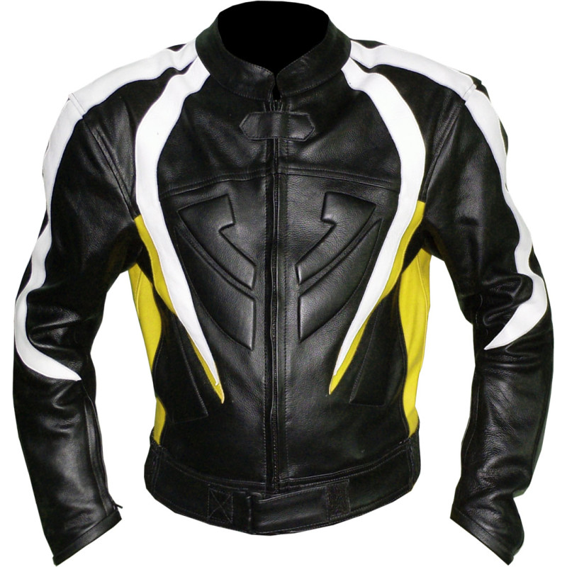 RTX Transformer Yellow Leather Biker Jacket