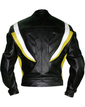 RTX Transformer Yellow Leather Biker Jacket