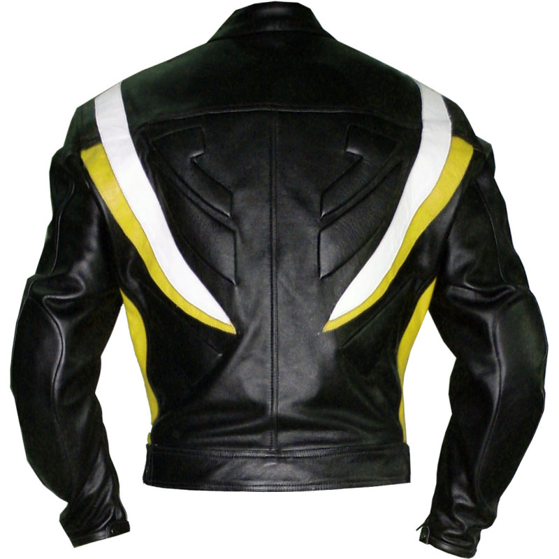 RTX Transformer Yellow Leather Biker Jacket