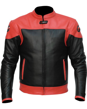 RTX Venom Red Leather Motorcycle Racer Jacket 