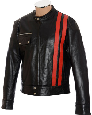 SALE - Victor Frankenstein Black Causal Leather Jacket 