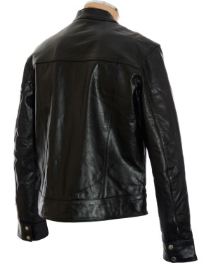 SALE - Victor Frankenstein Black Causal Leather Jacket 