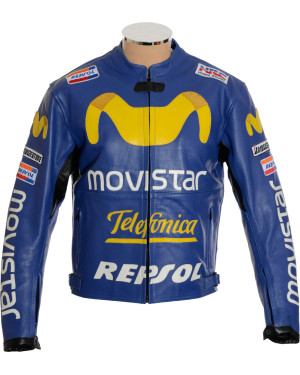 SALE - Honda Movistar Telefonica Leather Biker Jacket