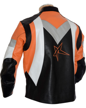 SALE - RTX Violator Repsol Orange Leather Motorcycle Jacket