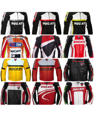 Custom Made DUCATI Leather Biker Motorbike Jacket